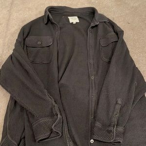 aerie waffle shacket